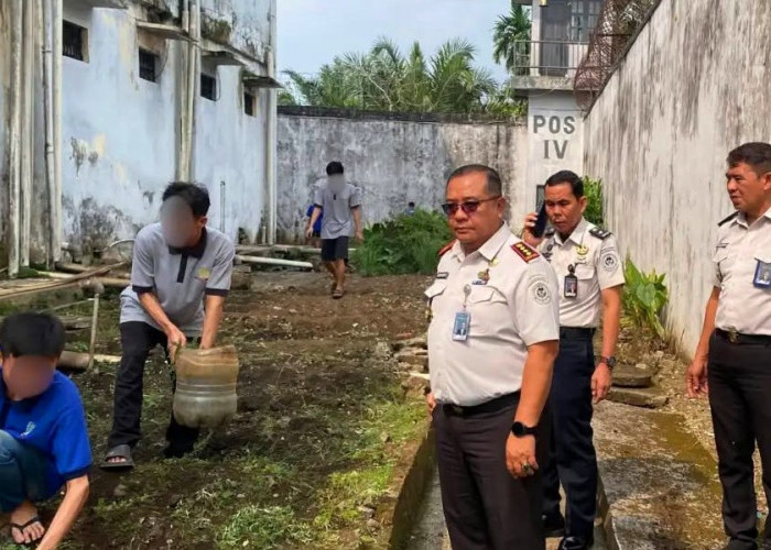 Lapas Lubuk Linggau Siapkan Lahan Tanam Kangkung Dukung Ketahanan Pangan