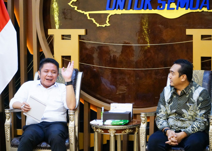 Gubernur Herman Deru Sinergi Bersama GM PT PLN Kejar  Target  Wilayah Sumsel 100 Persen Teraliri Listrik