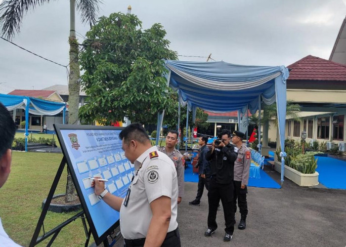 Sinergitas Lapas Narkotika Kelas IIA Muara Beliti Hadiri Kunjungan Kapolda Sumsel di Polres Musi Rawas