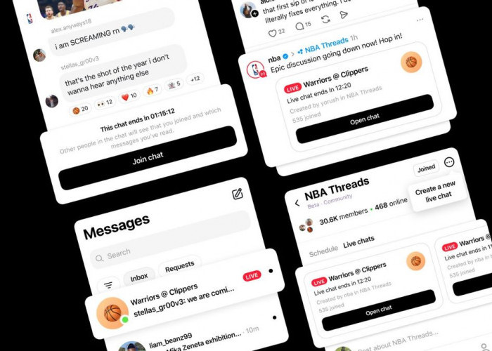 Threads Hadirkan Fitur Live Chats, Pengguna Bisa Diskusi Real-Time Saat Event Berlangsung
