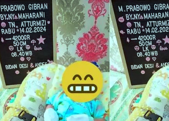 Viral, Bayi Diberi Nama M Prabowo Gibran Lahir saat Pemilu 2024