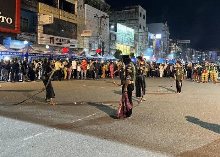 Launching Car Free Night Palembang Dijaga Ketat, Puluhan Polisi Atur Arus Lalu Lintas