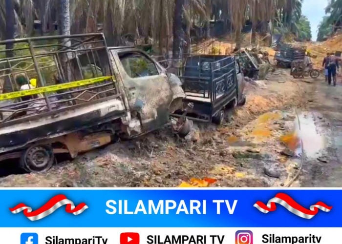 Diduga Akibat Illegal Drilling, Api Hanguskan Truk dan Lahan di Keluang Muba
