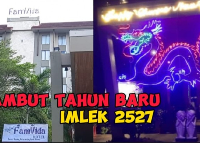 Menyambut Tahun Baru Imlek 2575 Kongzili FamVida Hotel Tampilkan LED Berbentuk Naga
