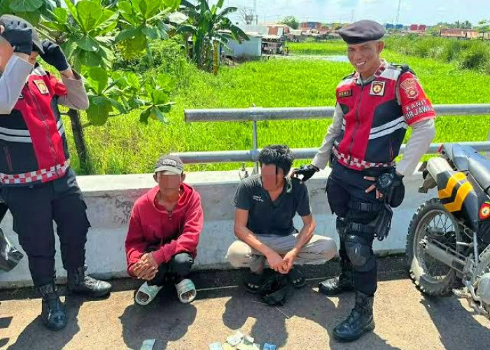 Dua Jagoan Jalanan Diamankan Saat Pungli di Gerbang Tol Kramasan, Ogan Ilir.