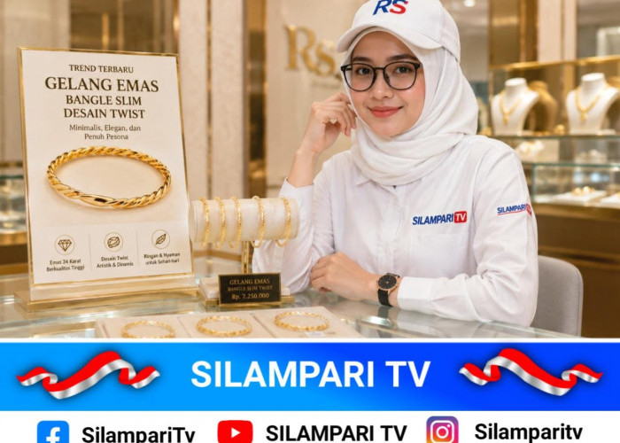 Gelang Emas Bangle Slim Model Twist, Pilihan Perhiasan Minimalis yang Tetap Mewah