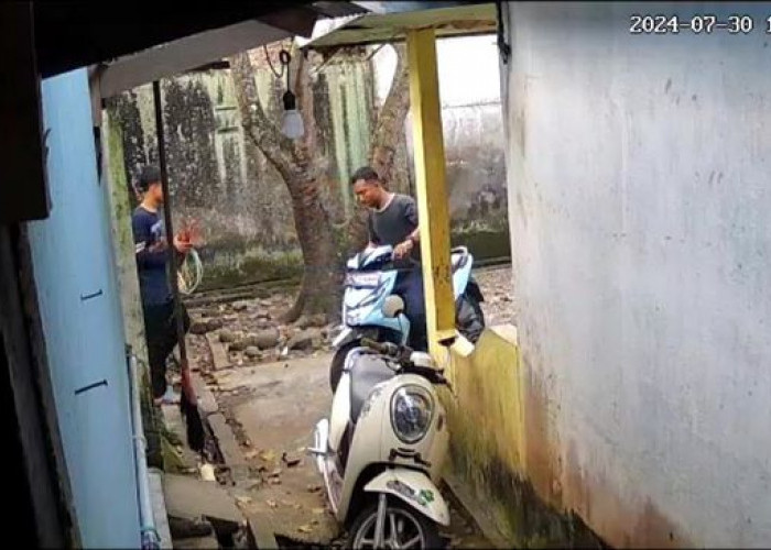 Pencurian Motor  yang Terekam Kamera CCTV di Lubuklinggau Tertangkap