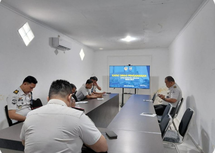 Komitmen Jaga Stabilitas, Lapas Narkotika Muara Beliti Gelar Rapat Dinas Bidang Pengamanan