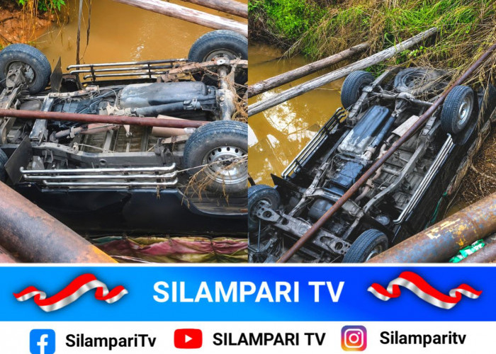 Kecelakaan Tunggal di Jembatan Sungai Taun Musi Rawas, Pikap Terjun ke Sungai Diduga Sopir Mengantuk
