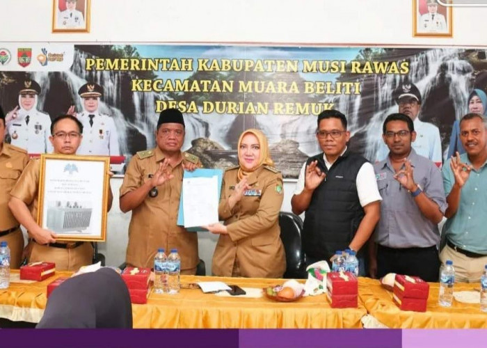 Bupati Musi Rawas Apresiasi CSR PT AKL Untuk Desa Durian Remuk, Harapkan Investor Serap Tenaga Kerja Lokal