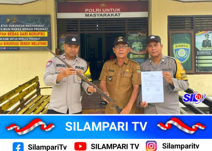 Hebat! Warga Musi Rawas Serahkan Dua Senpira Ilegal Tanpa Paksaan
