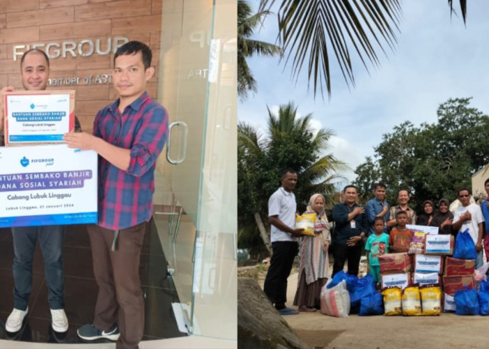FIFGROUP Lubuk Linggau serahkan Paket Sembako Untuk Korban Banjir di Dua Lokasi di Kabupaten Musi Rawas Utara