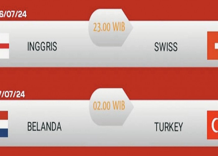Siaran Langsung Perempatfinal Euro 2024 Malam Ini: Inggris vs Swiss dan Belanda vs Turki