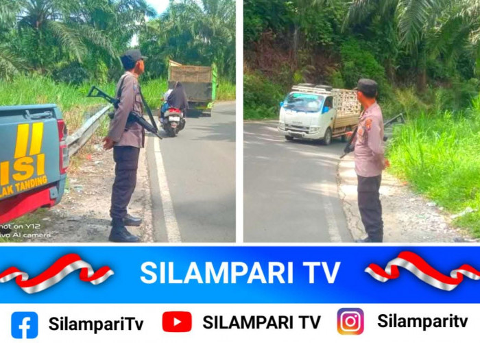Jaga Keamanan Pengendara, Polsek Padang Ulak Tanding Laksanakan Patroli Rutin Jalur Lintas