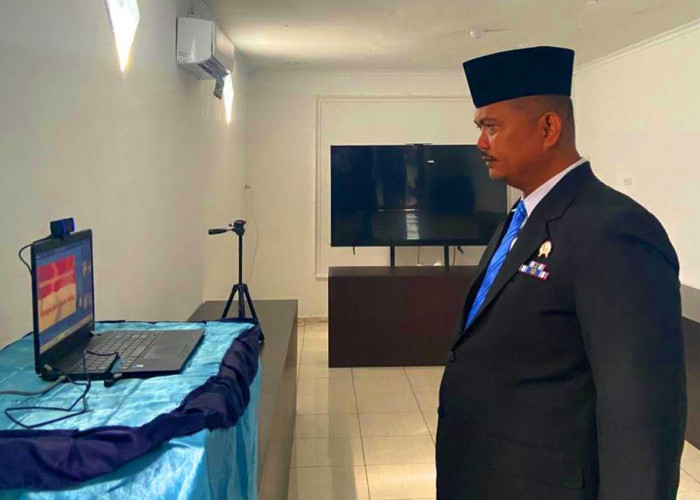 Kasubbag TU Ikuti Pelantikan dan Pengambilan Sumpah/Janji Jabatan Manajerial Ditjenpas Bengkulu Secara Daring