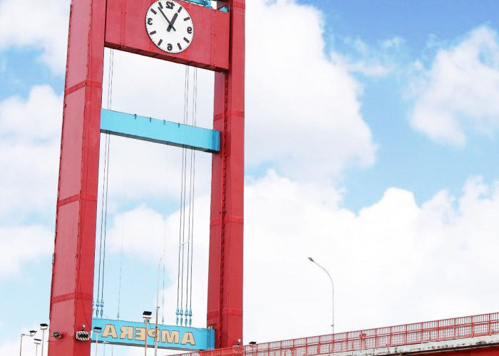 Jam Raksasa di Jembatan Ampera Palembang Rusak, Warga Harap Segera Diperbaiki Sebelum Wisata Tower Dibuka