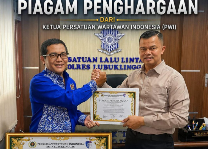 Kasat Lantas Polres Lubuk Linggau Desi Azhari Raih Penghargaan PWI sebagai Sahabat Pers
