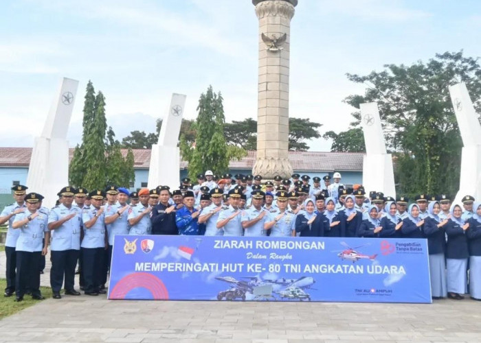 Lanud SMH Gelar Ziarah Rombongan Peringati HUT ke-80 TNI Angkatan Udara