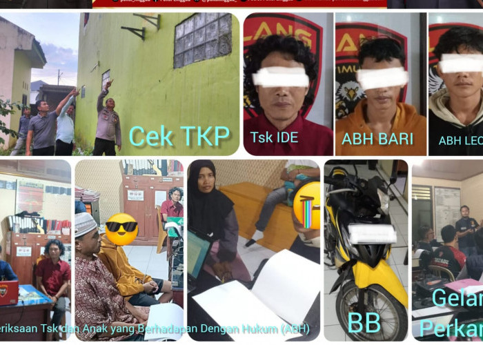 Tiga Pelaku Pencurian Outdoor AC SMP-IT AN-NIDA Lubuk Linggau Diamankan Tim Elang Timur