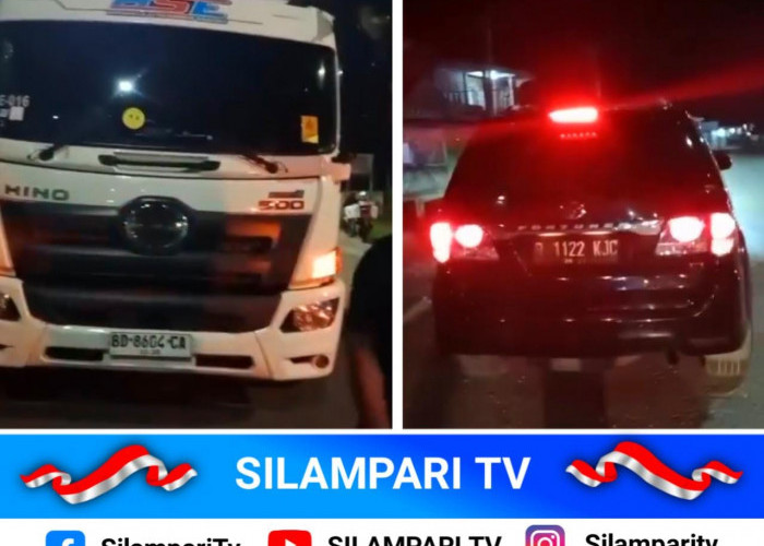 Viral di Facebook, Truk Batu Bara Dikawal Diduga Oknum Polisi di Muratara