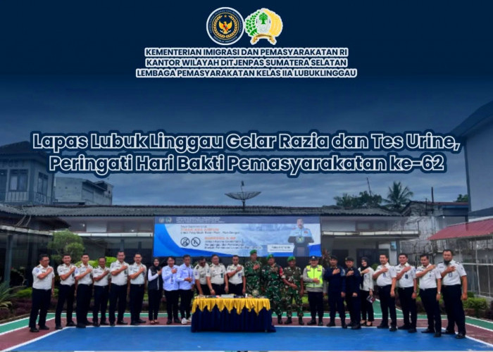 Peringati Hari Bakti Pemasyarakatan ke-62, Lapas Lubuklinggau Gelar Razia dan Tes Urine