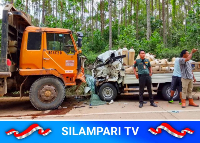 Tabrakan Maut Truk Logging vs Pikap di Jalur Alternatif PALI–Musi Rawas, Satu Orang Tewas