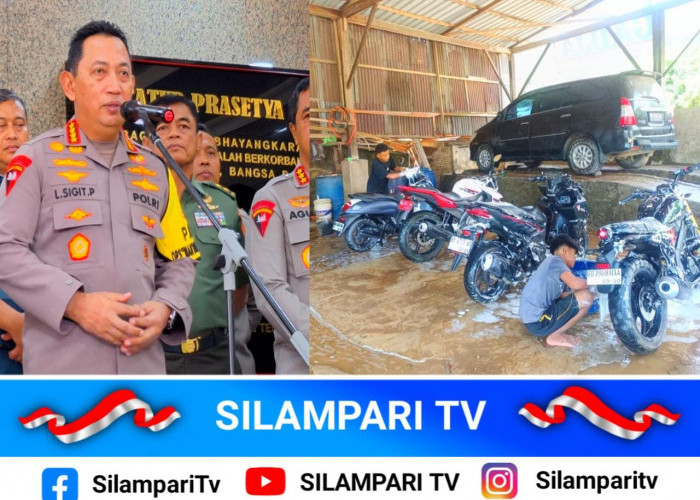 Polri Hadir untuk Warga Terdampak, Servis dan Cuci Motor Gratis Digelar di Sumatera