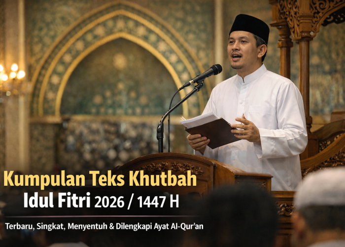 Kumpulan Teks Khutbah Idul Fitri 2026/1447 H Terbaru, Singkat, Menyentuh dan Dilengkapi Ayat Al-Qur’an