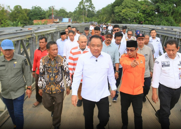 Wagub Sumsel Pastikan Pembangunan Kembali Jembatan Sungai Menang Dimulai Tahun 2027