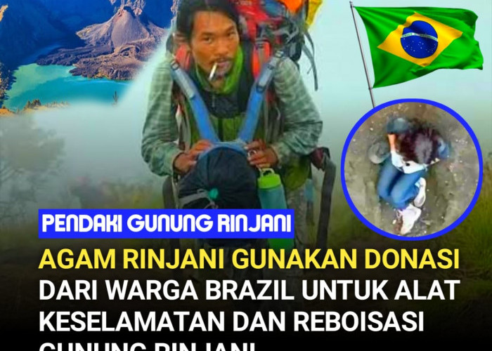 Agam Rinjani Gunakan Donasi dari Brasil untuk Alat Keselamatan dan Reboisasi Gunung Rinjani