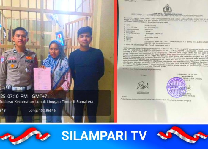 Gara-gara Judi Online, Ibu Dua Anak Tilap Uang Perusahaan Rp. 169 Juta di Lubuklinggau.