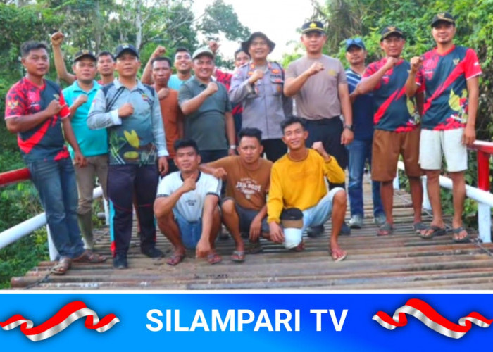 Polres Musi Rawas Bergerak, Jembatan Rusak di Pulau Panggung Diperbaiki