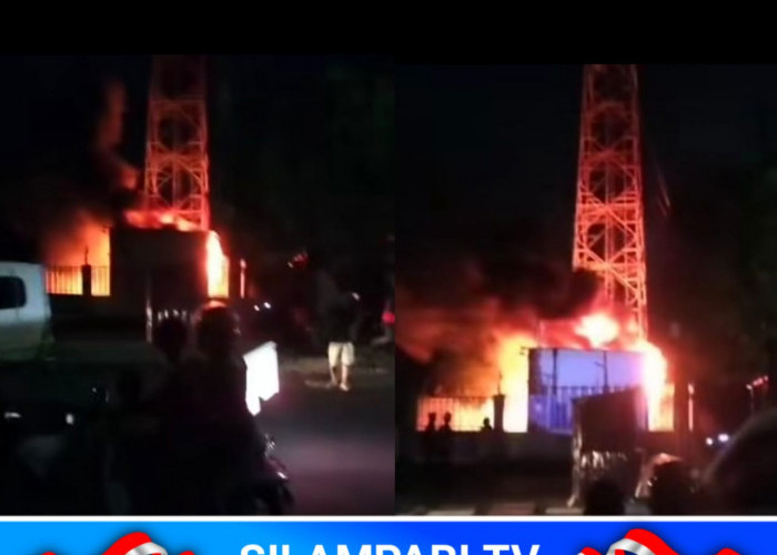 Warga Heboh! Mesin Tower Telkomsel di Pasar Baru Bengkulu Mendadak Terbakar