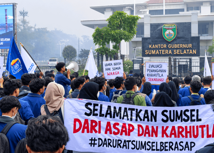 Mahasiswa Bergerak Soroti Kabut Asap Sumsel, Transparansi Dana Rp100 Miliar Dituntut