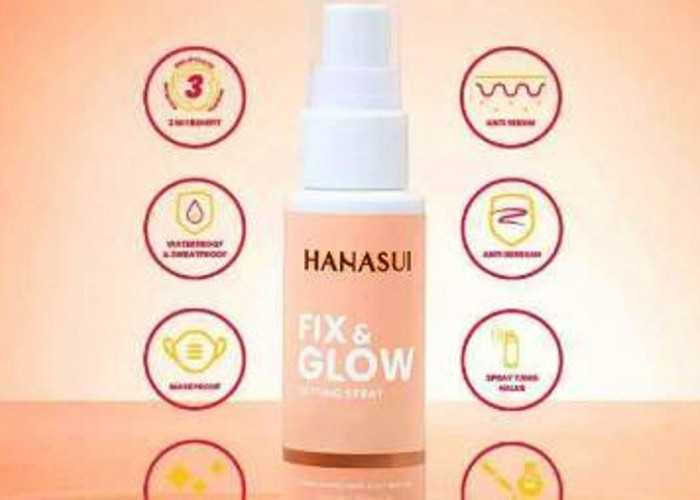 Review Hanasui Fix & Glow Setting Spray: Makeup Terkunci, Wajah Glowing