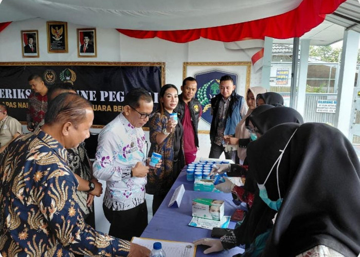 Lapas Narkotika Kelas IIA Muara Beliti Komitmen Bebas Narkoba, Gelar Tes Urine Pegawai