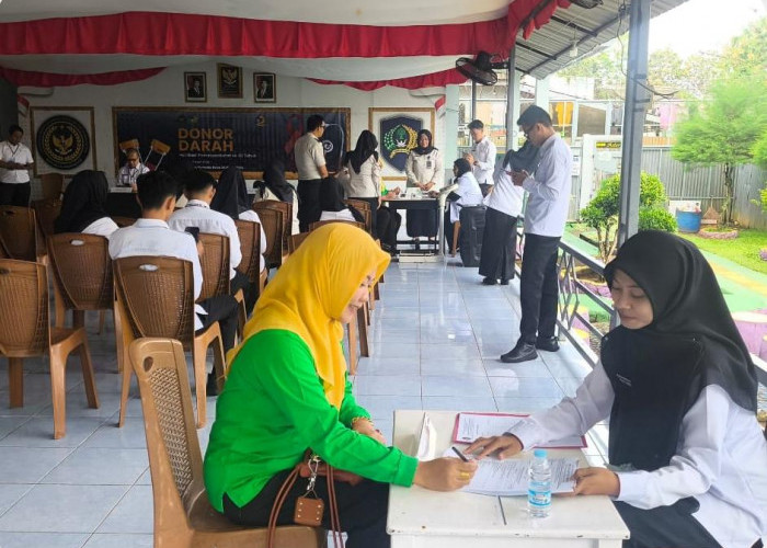 Wujud Kepedulian Sosial, Lapas Narkotika Muara Beliti Laksanakan Donor Darah