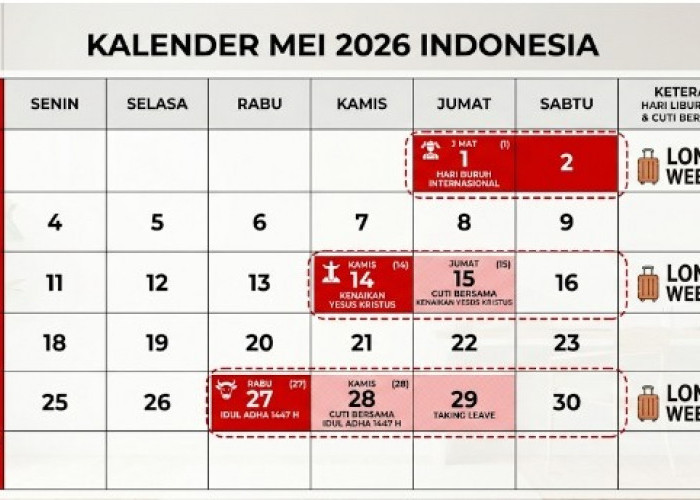 Catat! Hari Buruh 2026 Jatuh di Jumat, Ini Peluang Libur Panjang yang Bisa Dimanfaatkan