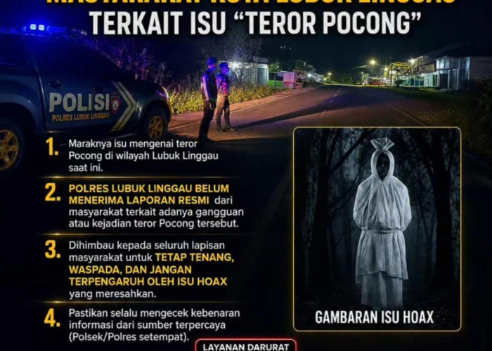 Polres Lubuk Linggau Himbau Warga Tetap Tenang Hadapi Isu Teror Berkedok Pocong
