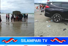 Abaikan Peringatan Warga, Mobil Warga Jambi Nyaris Tenggelam di Pantai Zakat Bengkulu