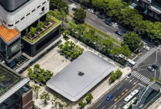 Unik! Apple Bangun Toko Berbentuk MacBook Raksasa di Taipei, Jadi Ikon Arsitektur Modern