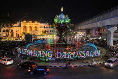 Ikon Baru Palembang, Tugu Cempako Telok di Bundaran Air Mancur Resmi Diresmikan