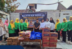 Wujud Kepedulian, DWP Lapas Narkotika Kelas IIA Muara Beliti Salurkan Bantuan Sosial bagi Korban Kebakaran