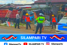 Kecelakaan Tunggal di Jalinsum Musi Rawas, Dump Truk Tabrak Tiang Listrik