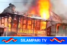 Kebakaran Hebat di Muba Hanguskan Dua Rumah Warga, Kerugian Ditaksir Rp. 400 Juta