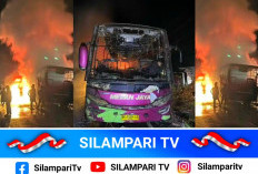 Bus Tujuan Medan Terbakar Hebat di Muratara, Dugaan Api Berasal Dari Mesin
