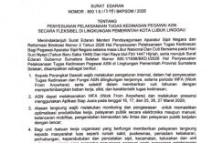 Penyesuaian Sistem Kerja ASN Lubuk Linggau Selama Nyepi dan Idul Fitri 2026