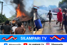 Kebakaran Besar Gegerkan Warga Desa Bumi Ayu, Damkar dan Masyarakat Berjuang Padamkan Api