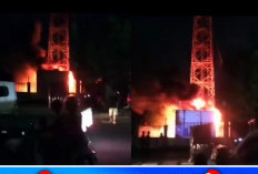 Warga Heboh! Mesin Tower Telkomsel di Pasar Baru Bengkulu Mendadak Terbakar