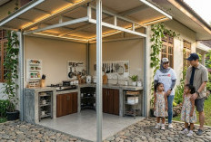 9 Desain Dapur Kecil Baja Ringan di Sudut Belakang Rumah yang Fungsional dan Estetis
